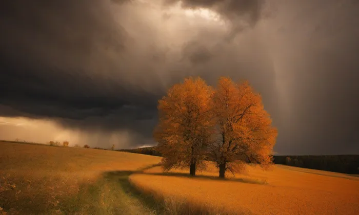 Kostel svatého Martina (Vidhostice) – autumn