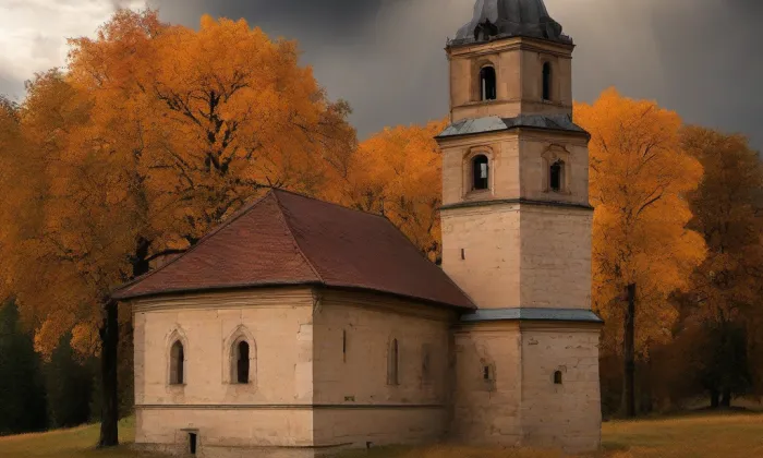 Kostel svatého Petra a Pavla (Kružberk) – autumn