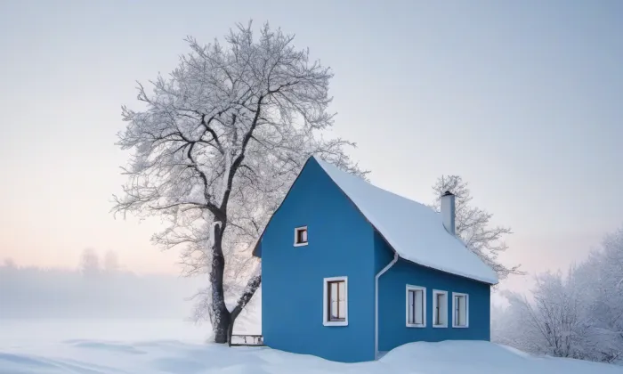 Kostel svatého Petra a Pavla (Slapy) – winter