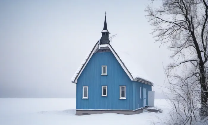 Kostel svatého Prokopa (Malšovice) – winter