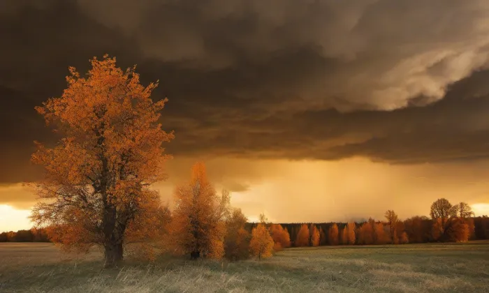 Kostel svatého Prokopa s farou – autumn