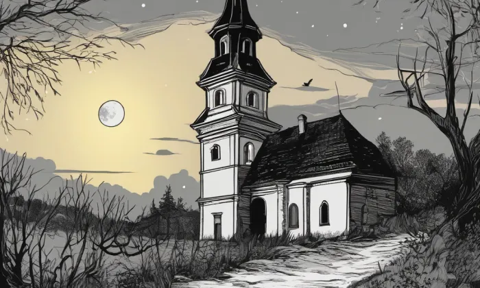 Kostel svatého Václava (Pečky) – noc