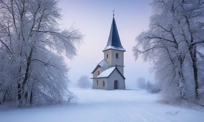 Kostel svatého Václava (Pečky) – winter