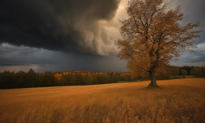 kostel svatého Víta s farou – autumn