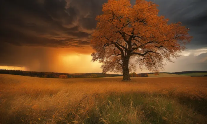 Kostel svatého Vojtěcha (Vlčice) – autumn