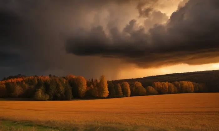 Kostel Všech svatých (Vyšehorky) – autumn