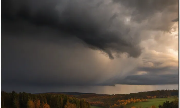 kostel Zvěstování Panny Marie (Veletov) – autumn