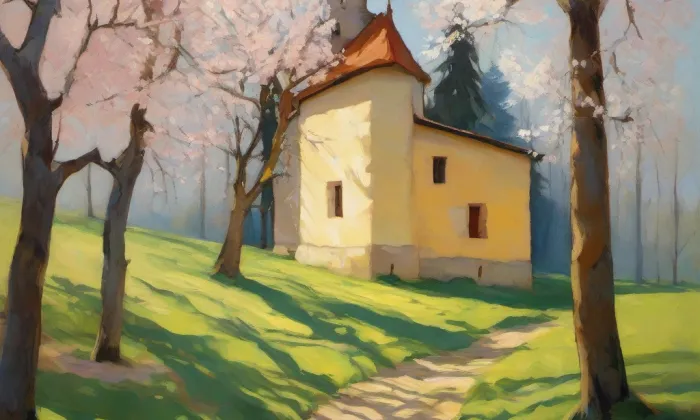 letohrádek Belveder s kaplí svatého Jana Křtitele na Vysoké – spring
