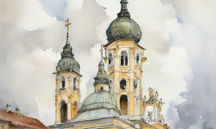 Musconský palác – akvarel