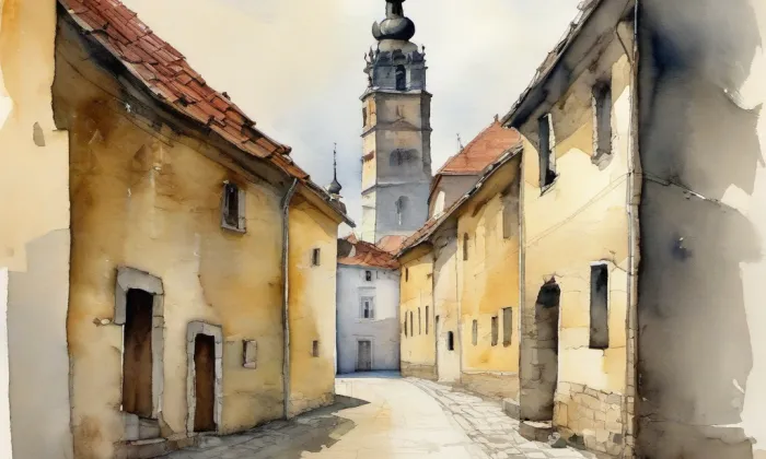 Okruh Šlajza – akvarel
