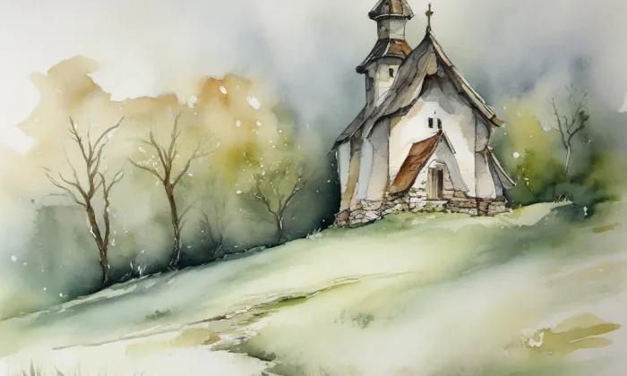 Skalský Dvůr – akvarel