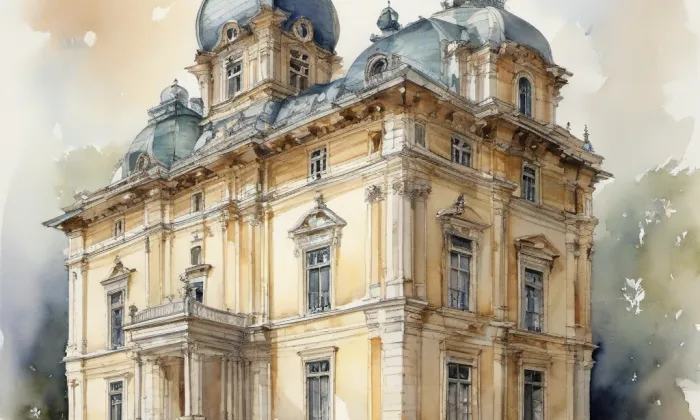 Sterneggovský palác – akvarel