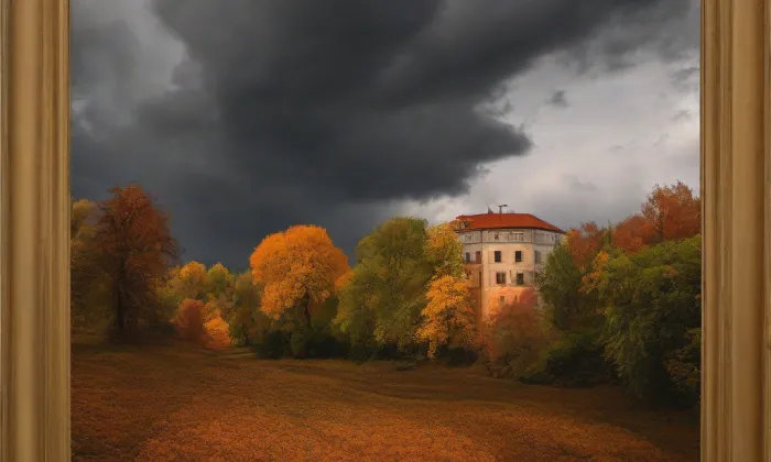 Zámek Melč s parkem – autumn